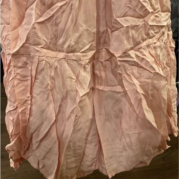 🆕Pink Off The Shoulder Flounced Flowy Ruffled Maxi Dress With Tasseled Belt - Picture 13 of 14